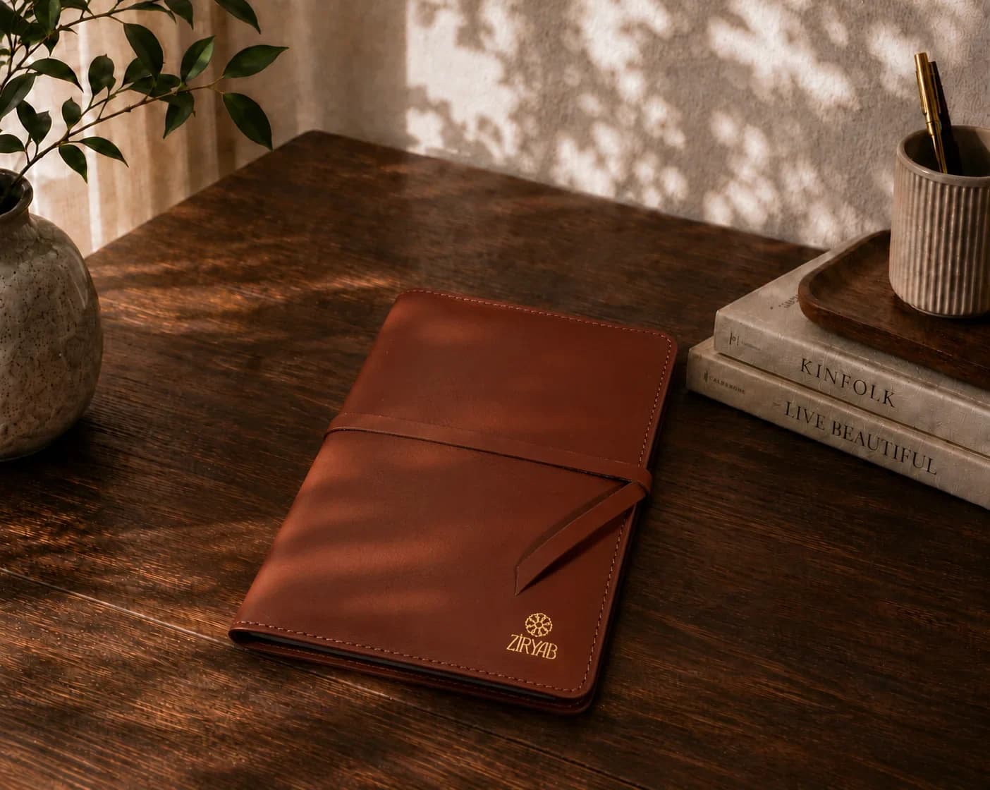 Organizer aus echtem Leder